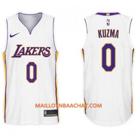 Maillot NBA Los Angeles Lakers Kyle Kuzma 0 Nike 2017-18 Blanc Swingman - Homme